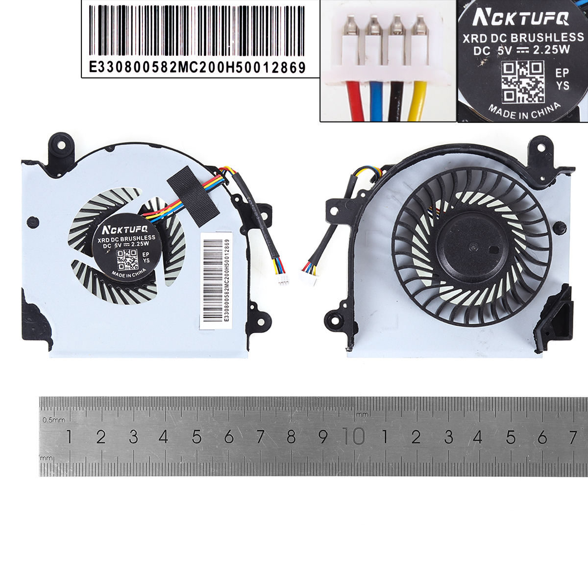 Picture of New Replacement CPU Cooling Fan For MSI GF75 MS-17F1 17F2 17F4 17F5 N415 N416 （GPU,High copy） N/A Layout